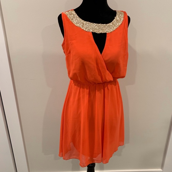 charlotte russe orange dress